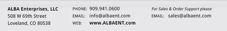 Phone: 909.941.0600 Email: info@albaent.com